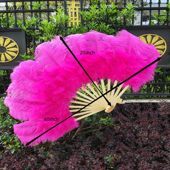 80pieces hot pink Feather Fans Burlesque Dance feather fan - Click Image to Close